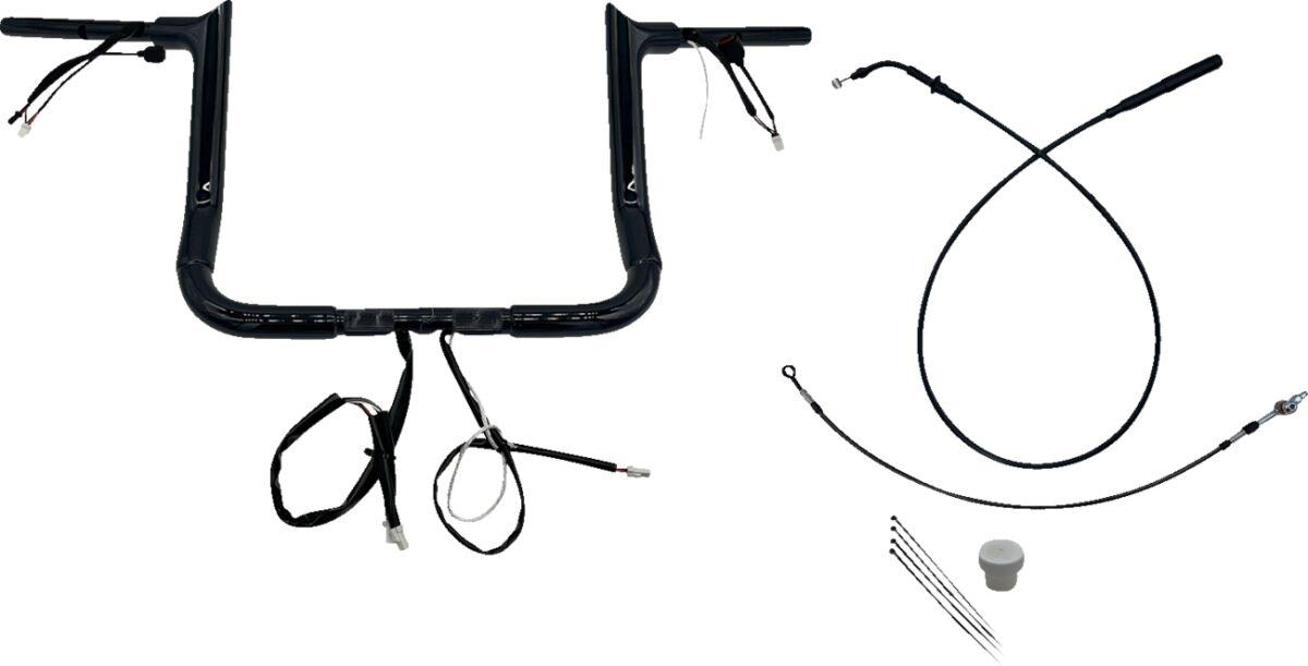849012-B - Fat Baggers Inc. 1-1/2" EZ Install Pointed Top Handlebar For Harley Davidson FLHX 1923 2024-2025 - Black