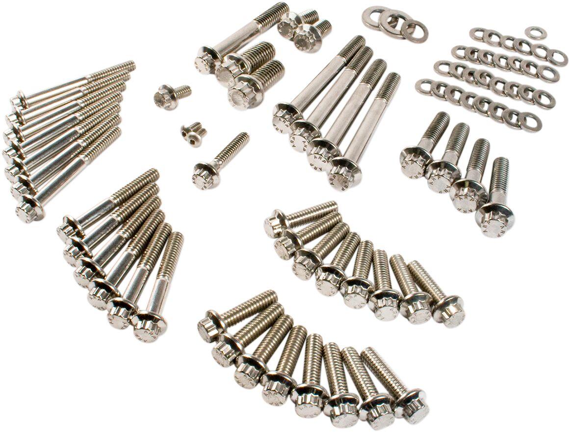 3060 - Feuling Parts 12-Point External Engine Fastener Kit For Harley Davidson XL 1200 C 2004-2019 - Silver