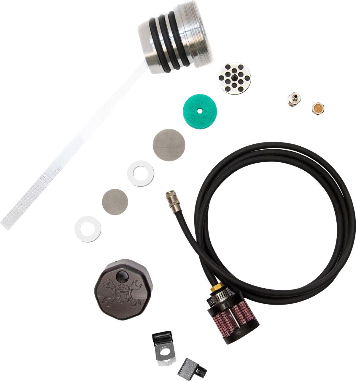 3094 - Feuling Parts Vented Dipstick For Harley Davidson FXD 1450 1999-2003 - Black/Silver