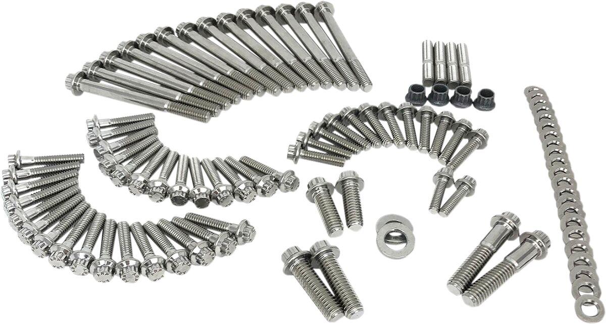 3061 - Feuling Parts 12-Point External Engine Fastener Kit For Harley Davidson FLDE 1750 2018-2020 - Silver