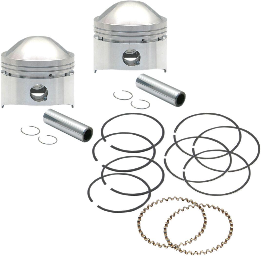 106-5521 - S&S Cycle Piston Kit 80" Stock Big Twin For Harley Davidson FLH 1200 1979-1980 +0.020"