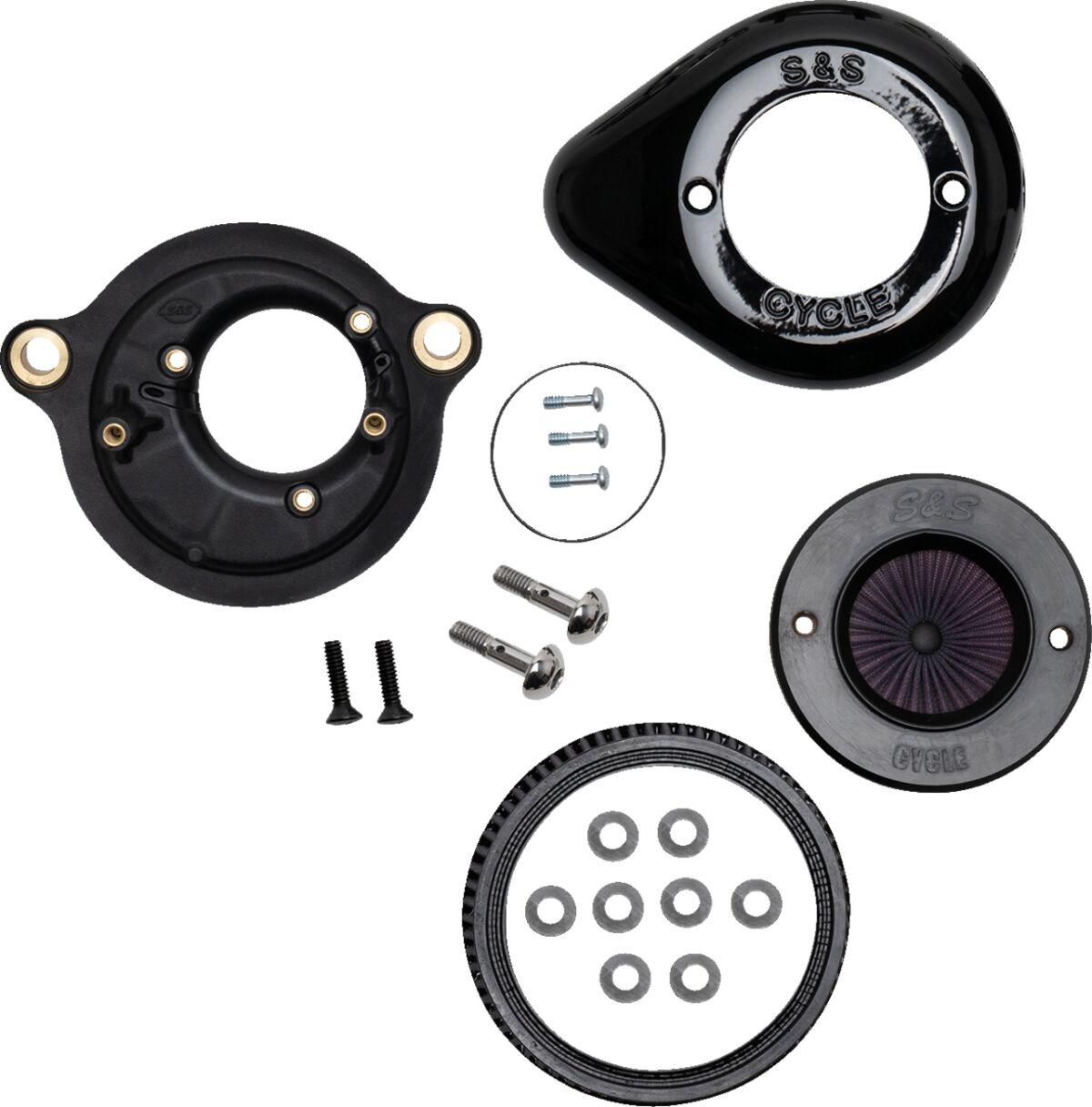 170-0718A - S&S Cycle Air Stinger Stealth Air Cleaner Kit For Harley Davidson FLDE 1750 2018-2020 - Black