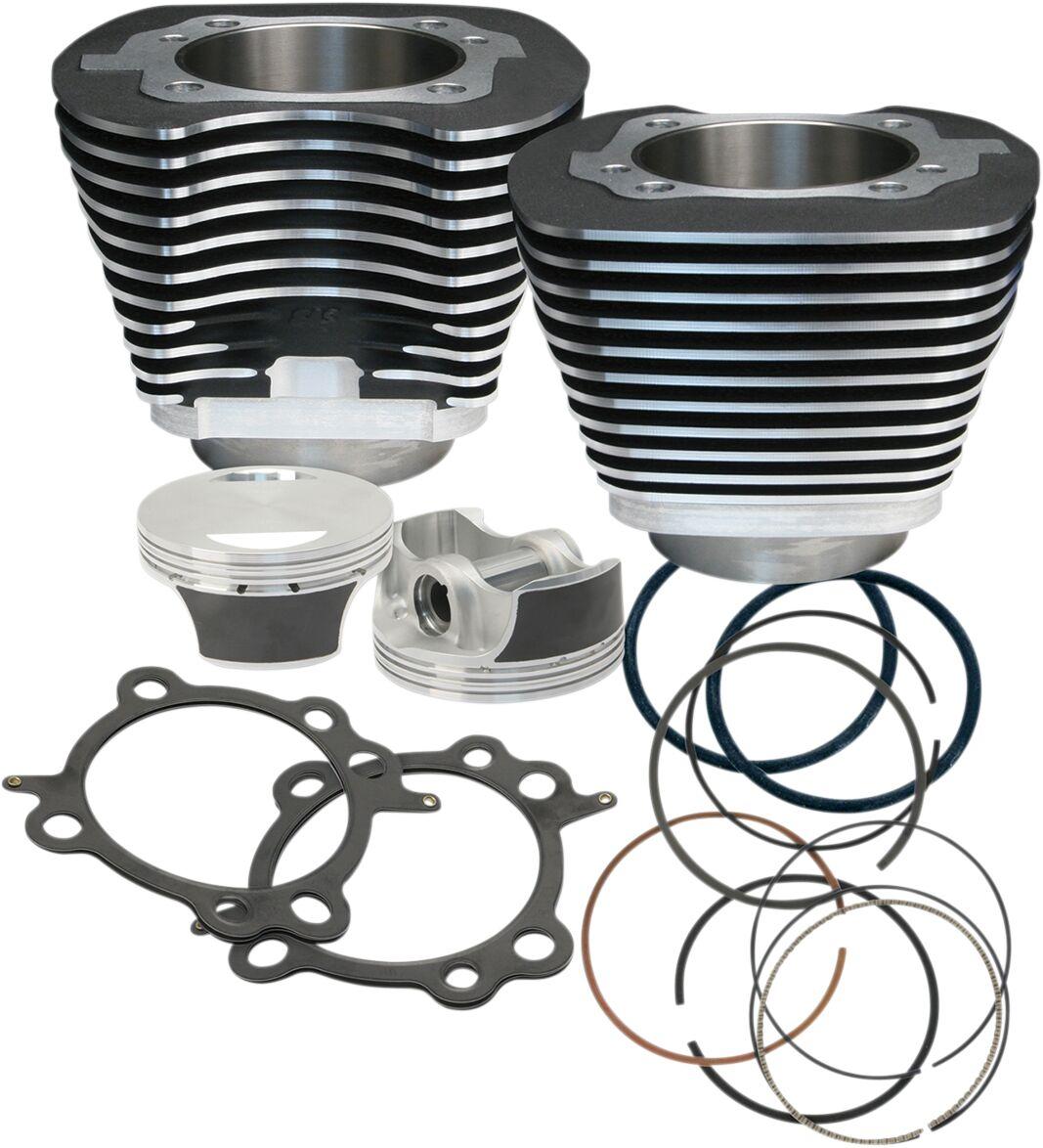 910-0206 - S&S Cycle Big Bore 3.927" Cylinder Kit For Harley Davidson FLD 1690 2012-2013 - Black