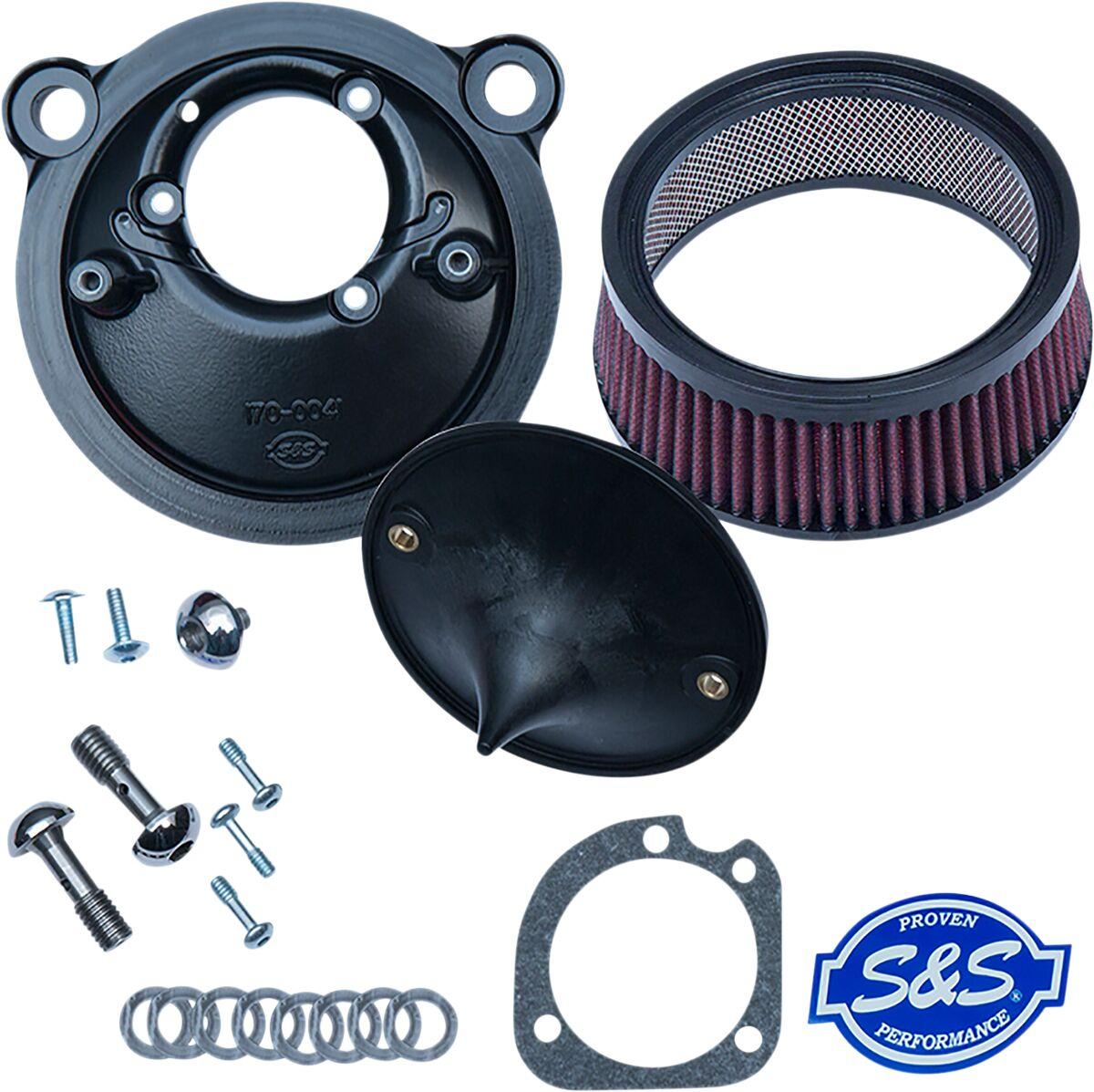 170-0302E - S&S Cycle Super Stock Stealth Air Cleaner Kit For Harley Davidson XL 1200 C 2007-2020 - Black