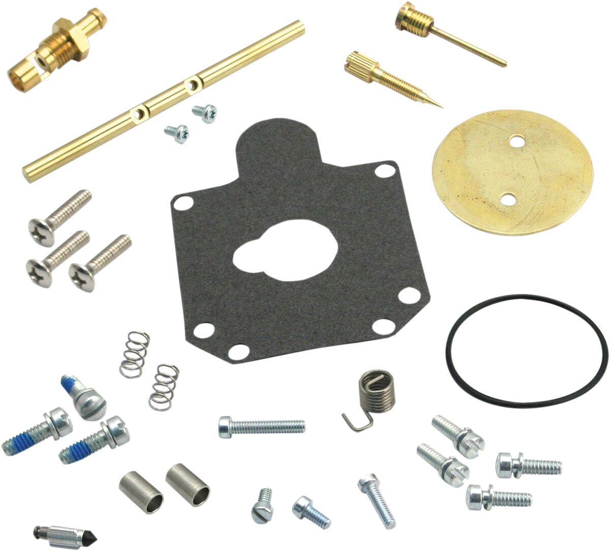 11-2914 - S&S Cycle Master Carburettor Rebuild Kit For Harley Davidson FL 1200 1970-1977 - Black/Gold/Silver