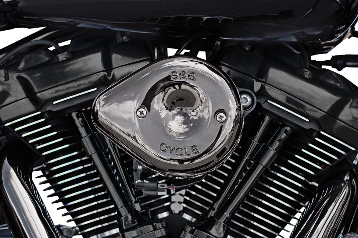 170-0782 - S&S Cycle Stealth Teardrop Air Cleaner Kit For Harley Davidson FLDE 1750 2018-2020 - Lava Chrome
