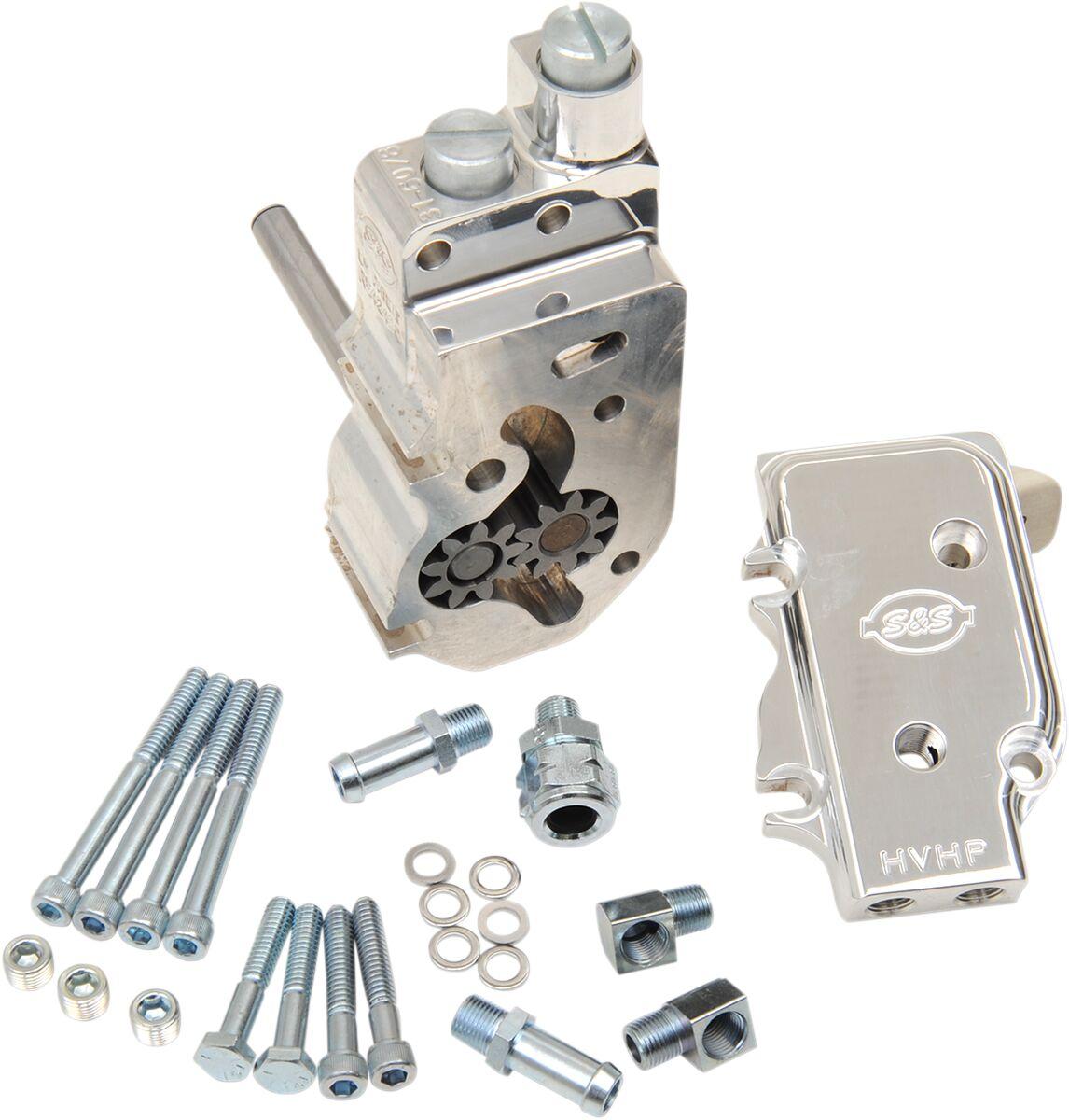31-6209 - S&S Cycle High Volume/High Pressure (HVHP) Polished Billet Oil Pump For Harley Davidson FLHR 1340 1994-1998 - Aluminum