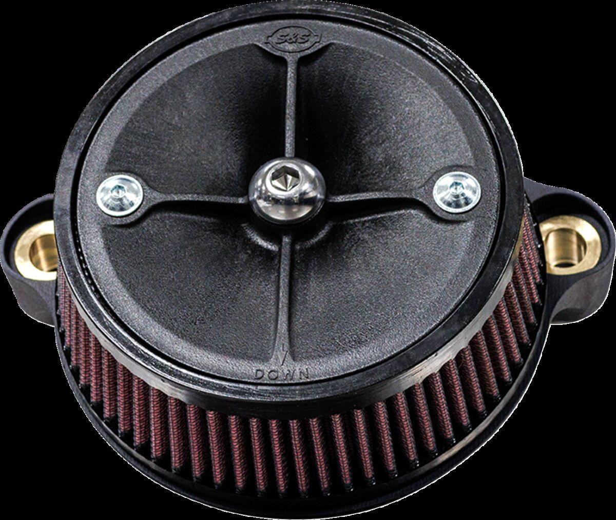 170-0803 - S&S Cycle Super Stock Stealth Air Cleaner Kit For Harley Davidson FLHX 1923 2024-2025 - Black/Red