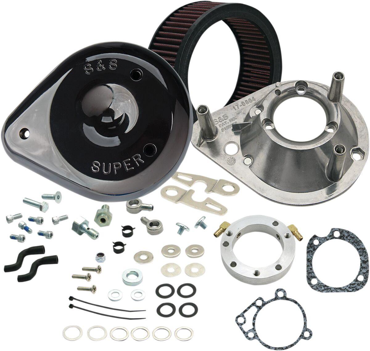 170-0182A - S&S Cycle CV Teardrop Air Cleaner Kit For Harley Davidson XL 1200 C 1996-2016 - Black