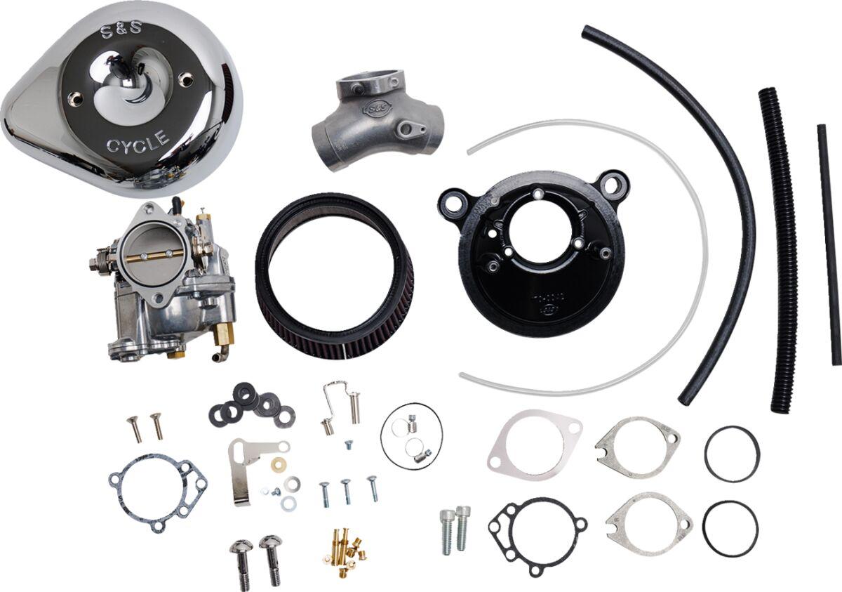 110-0149 - S&S Cycle Super E Carburettor with Stealth Air Cleaner Kit For Harley Davidson FLHR 1450 1999-2003 - Chrome