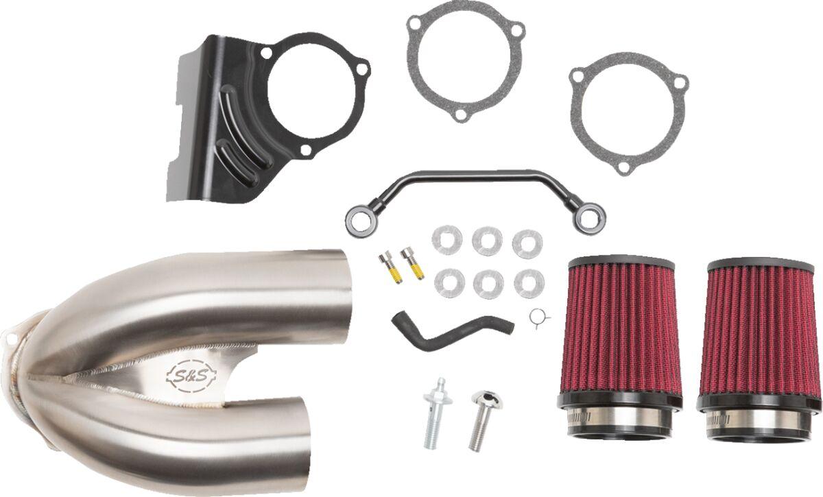170-0635A - S&S Cycle Tuned Induction Air Cleaner Kit For Harley Davidson FLHR 1584 2008 - Stainless
