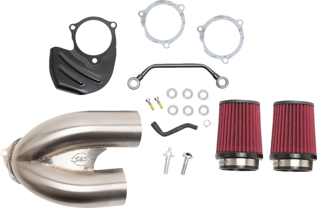 170-0565A - S&S Cycle Tuned Induction Air Cleaner Kit For Harley Davidson FLDE 1750 2018-2020 - Stainless