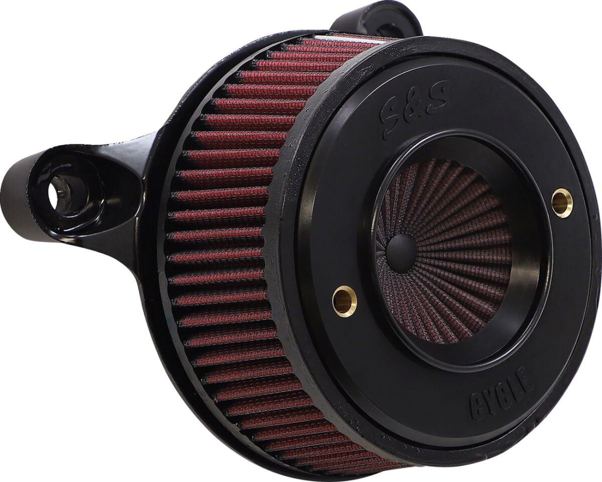 170-0716A - S&S Cycle Air Stinger Stealth Air Cleaner Kit For Harley Davidson FLD 1690 2012-2016 - Black/Chrome