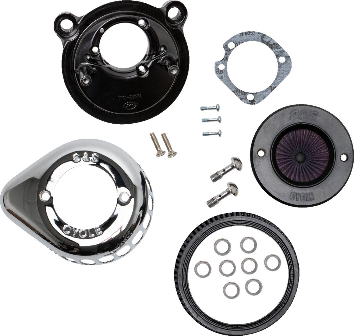 170-0725A - S&S Cycle Air Stinger Stealth Air Cleaner Kit For Harley Davidson XL 1200 C 2007-2020 - Black
