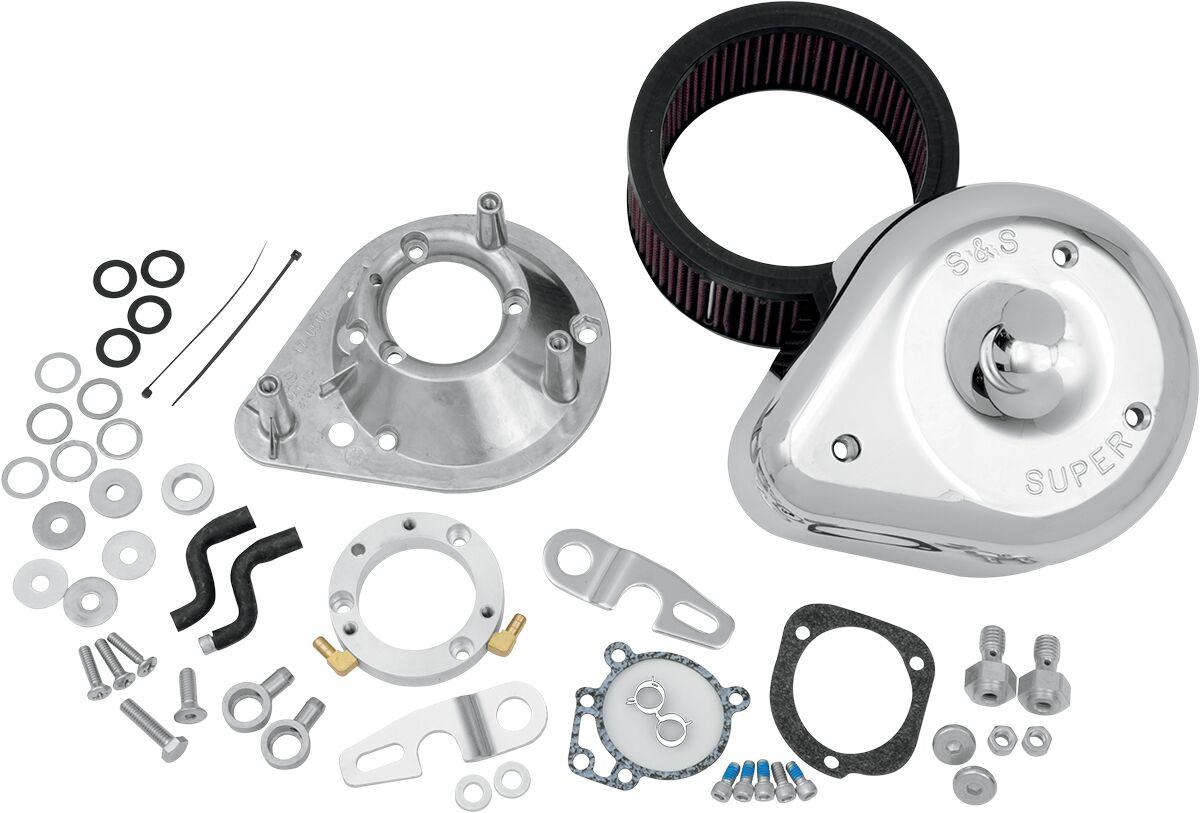 17-0448 - S&S Cycle Teardrop Air Cleaner Kit For Harley Davidson XL 1200 C 1996-2016 - Chrome
