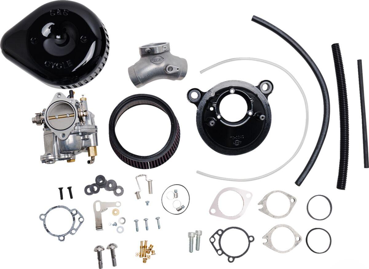 110-0148 - S&S Cycle Super E Carburettor with Stealth Air Cleaner Kit For Harley Davidson FLH Electra Glide 1984-1985 - Black