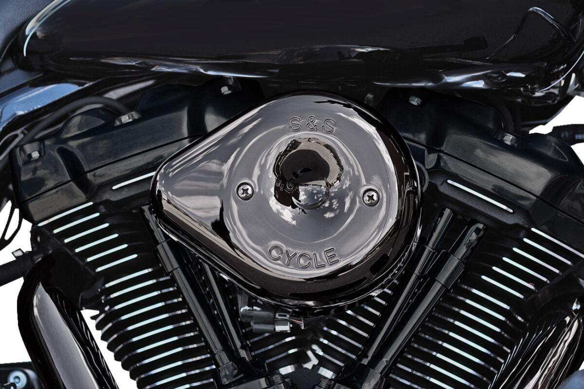 170-0779 - S&S Cycle Teardrop Stealth Teardrop Air Cleaner Cover For Harley Davidson FLDE 1750 2018-2020 - Lava Chrome
