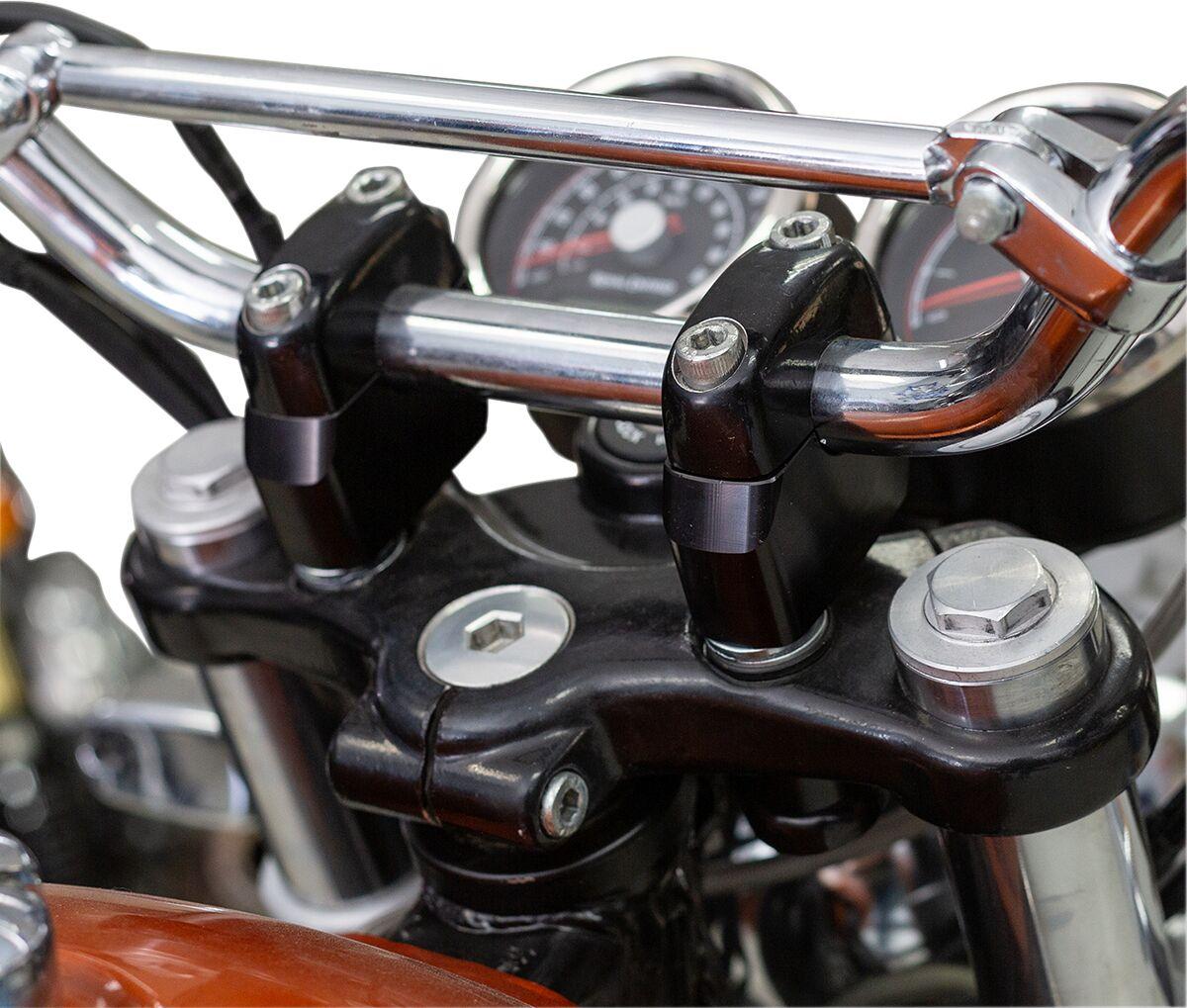 570-0003 - S&S Cycle Handlebar Risers For Royal Enfield Continental GT 650 EFI 2019-2021- Black