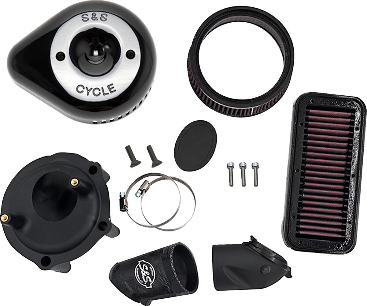 170-0777 - S&S Cycle Stealth Air Cleaner Kit with Cover For Indian Challenger 108 ABS 2020-2025 - Black