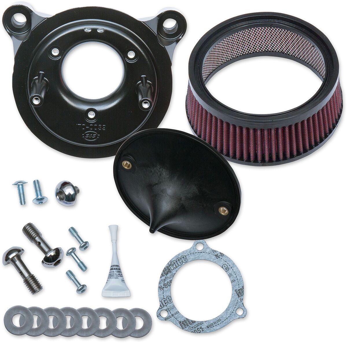 170-0301B - S&S Cycle Super Stock Stealth Air Cleaner Kit For Harley Davidson FLHR 1584 2008 - Black