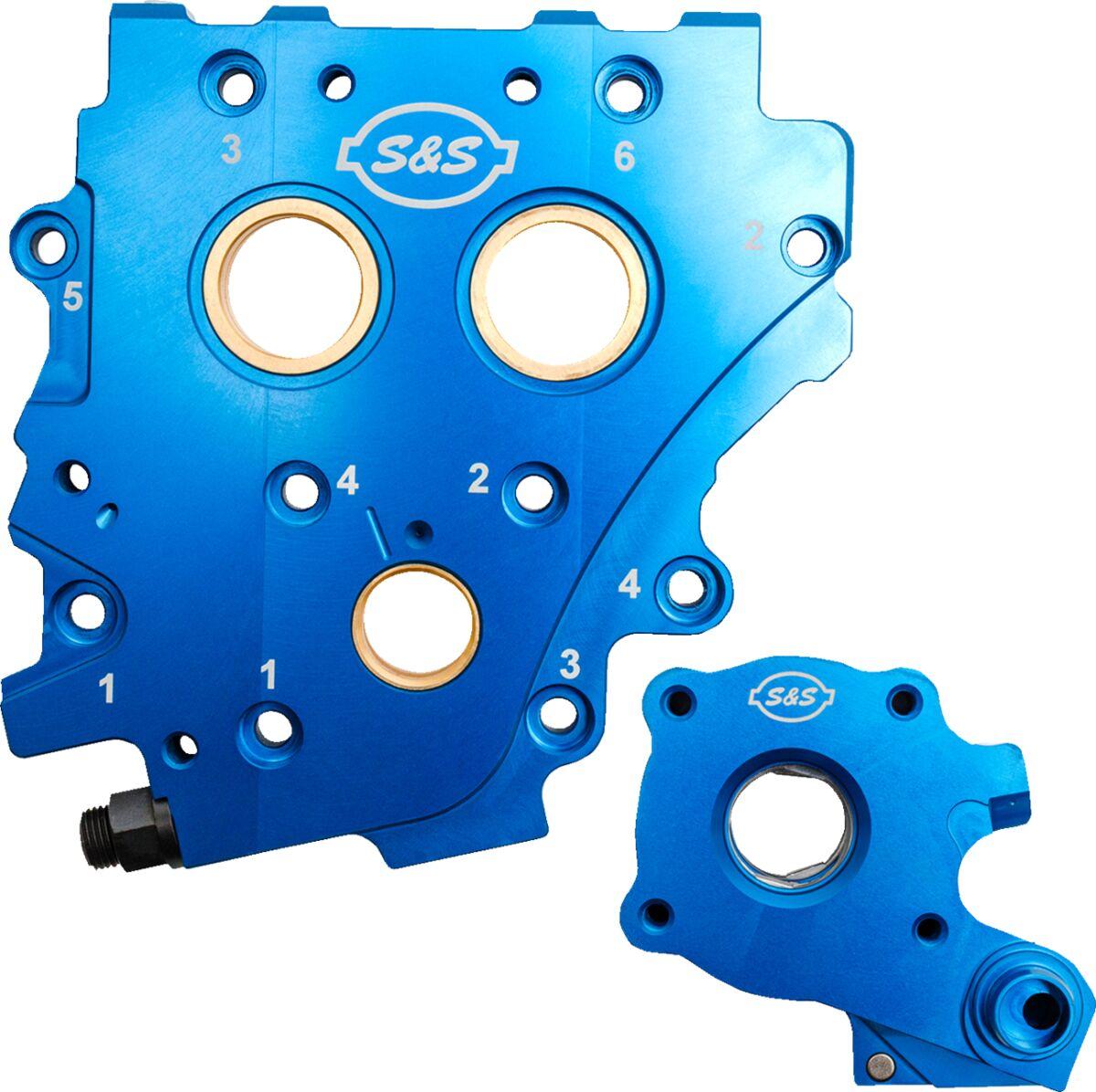 310-0732 - S&S Cycle TC3 Oil Pump & Cam Support Plate Kit For Harley Davidson FLD 1690 2012-2013 - Blue