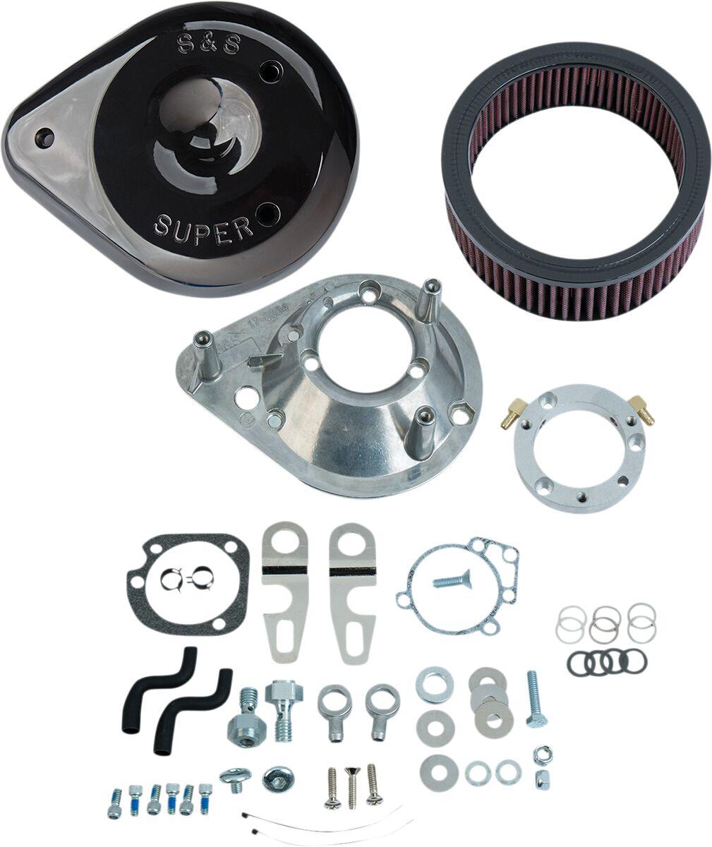 170-0307E - S&S Cycle Teardrop Air Cleaner For Harley Davidson XL 1200 C 2007-2020 - Black