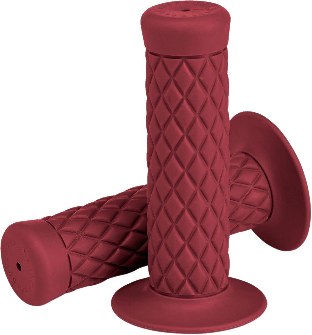 6702-0378 - Biltwell Thruster Bar Closed End Grips - Oxblood