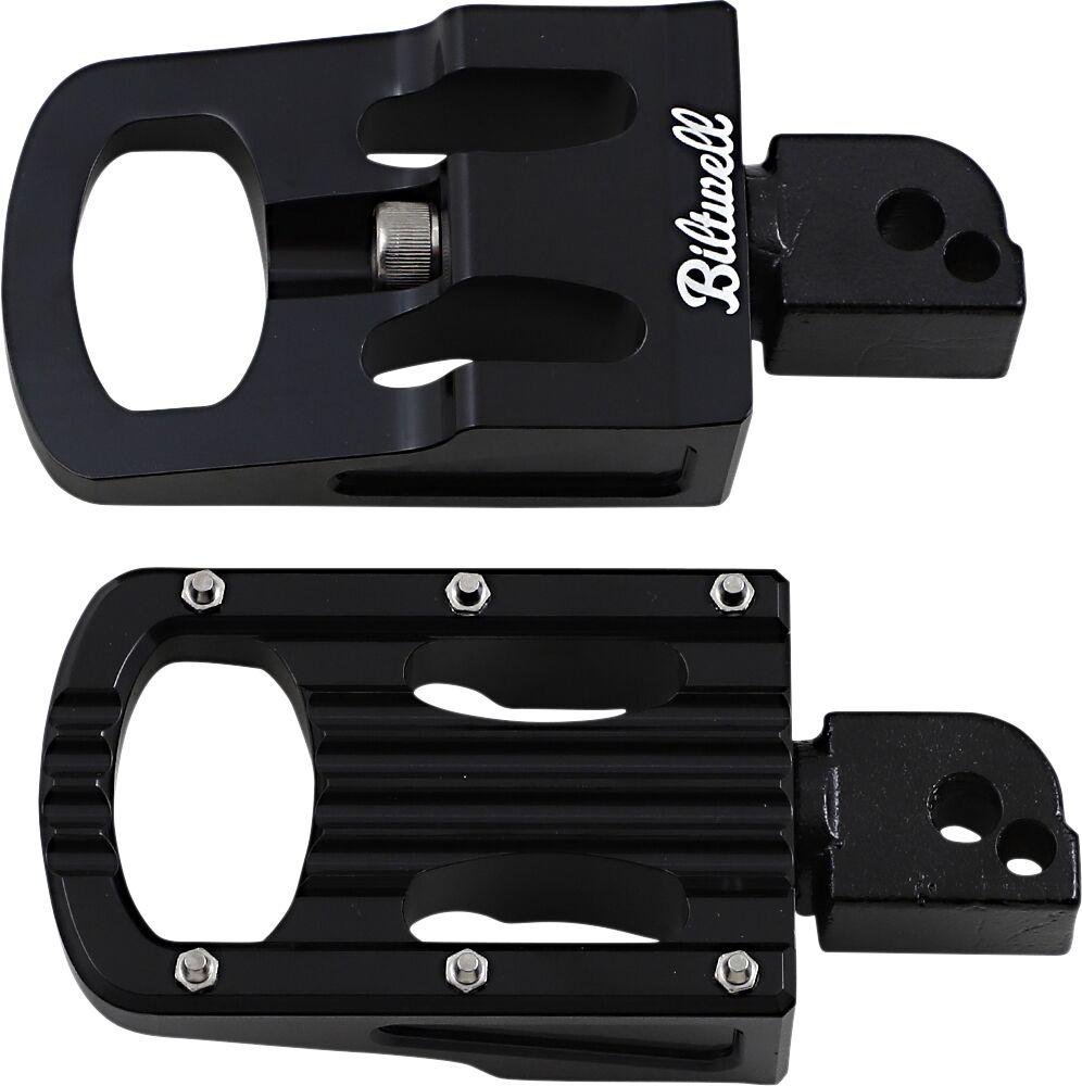7005-203-04 - Biltwell Punisher Footpegs For Harley Davidson FLDE 1750 2018-2020 - Black