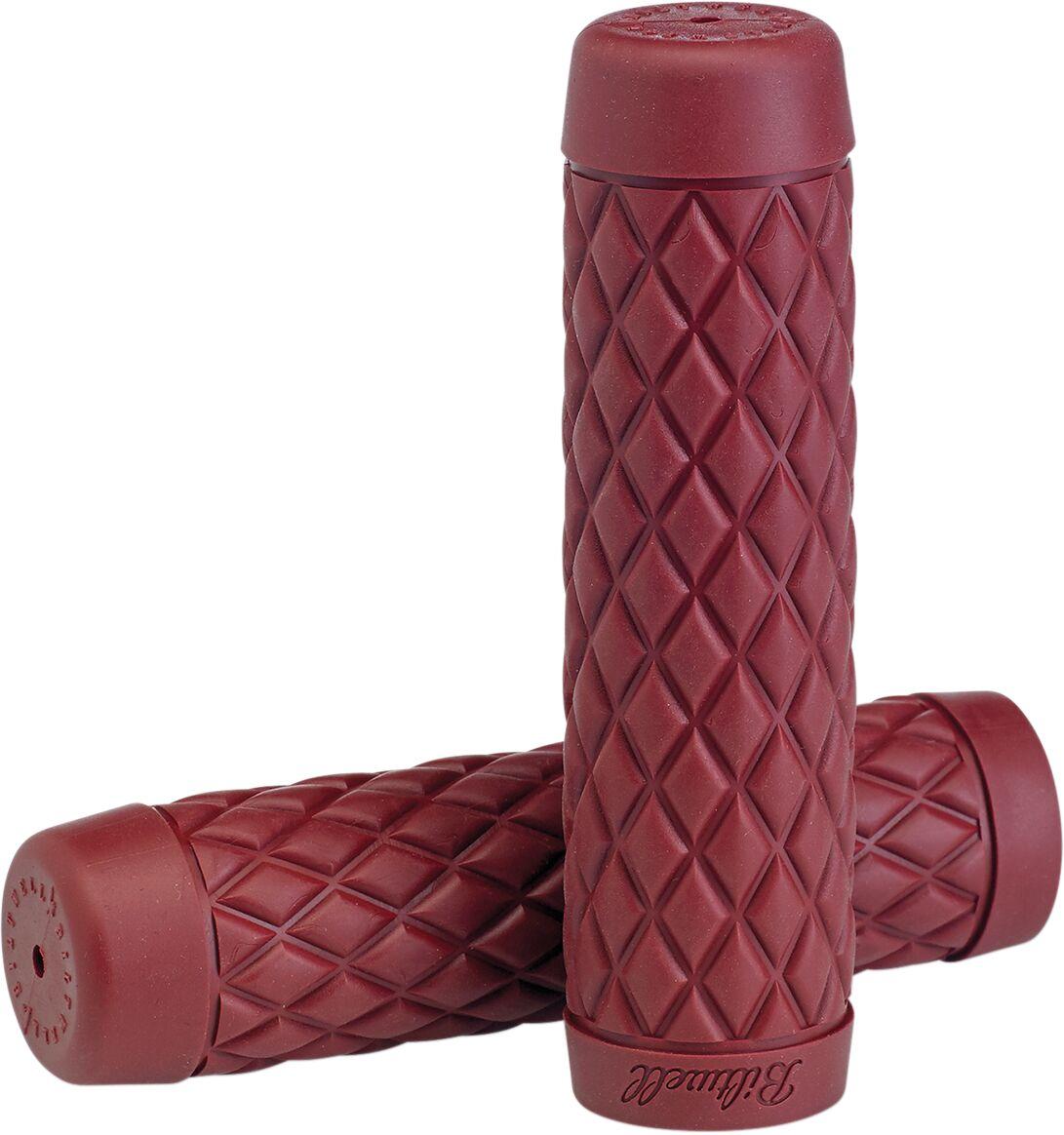 6705-0378 - Biltwell Torker Closed End Grips - Oxblood