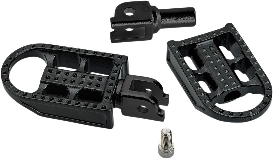 7002-201-03 - Biltwell Mushman Footpegs For Harley Davidson FLDE 1750 2018-2019 - Black