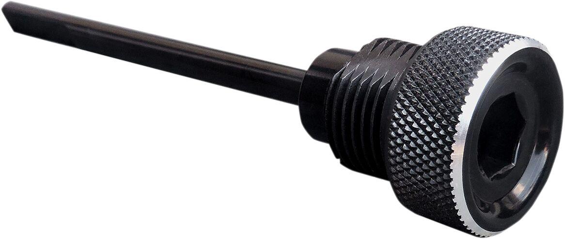 TDS01-KN - Accutronix Transmission Dipstick For Harley Davidson FLD 1690 2012-2013 Knurled - Black Anodized