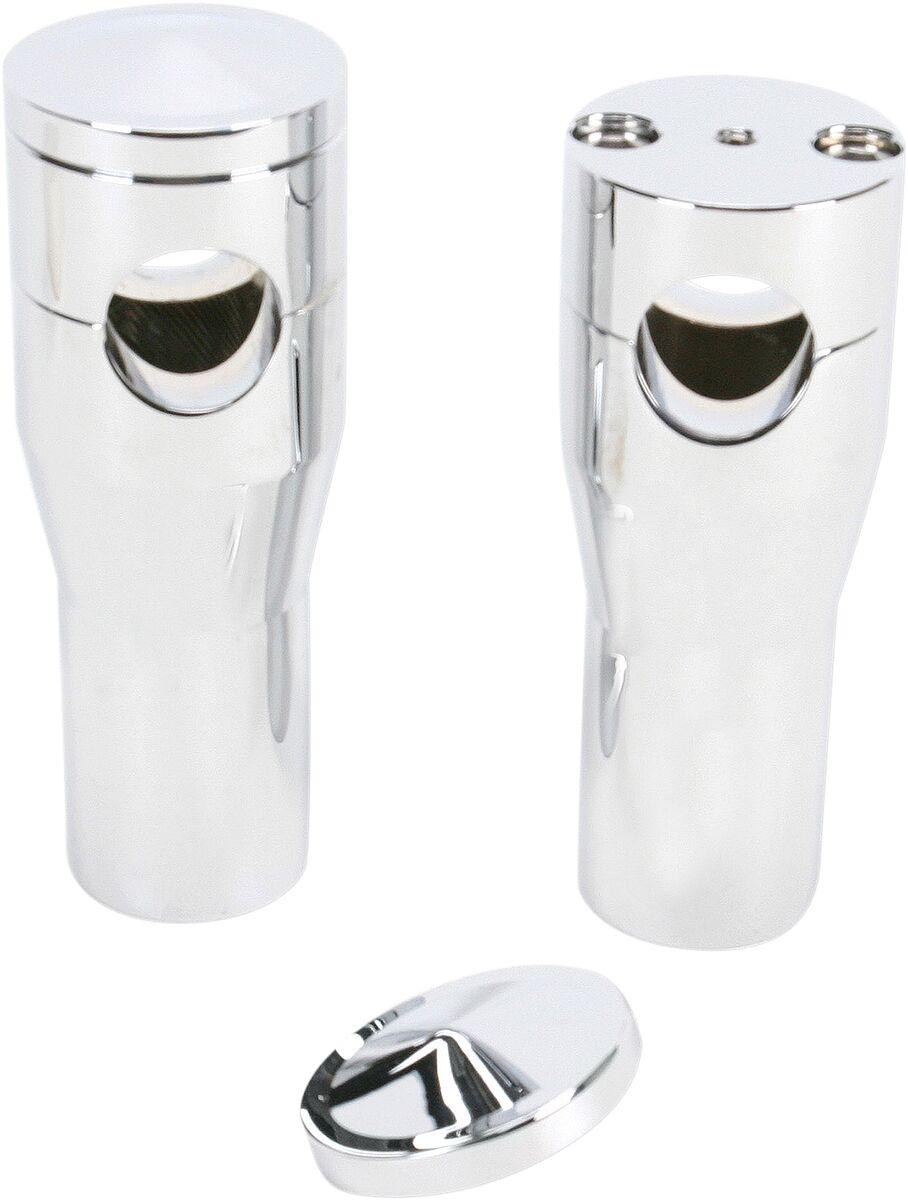 HRS1354-C - Accutronix Elite Custom Billet Aluminium Risers For Harley Davidson FLSTS 1340 1997-1999 10 cm (4") Straight - Chrome
