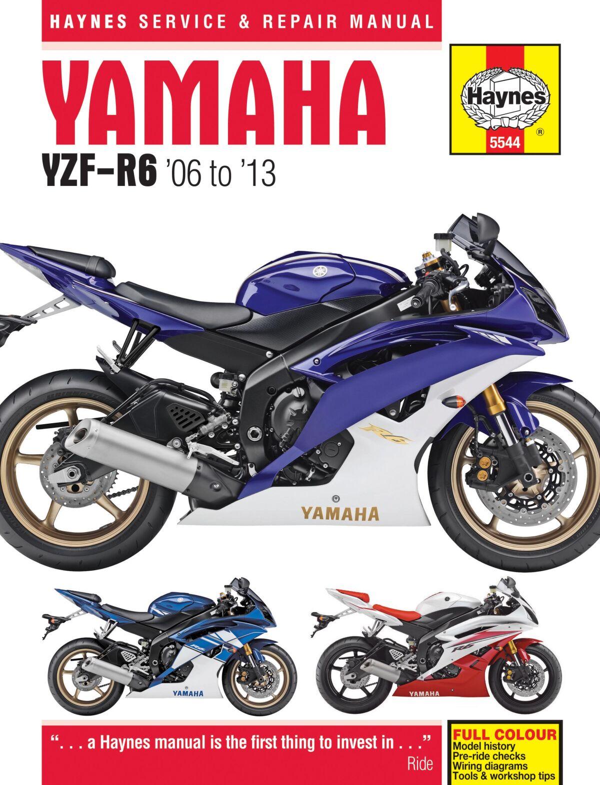 9781785214943 - Haynes Service Manual For Yamaha YZF-R6 600 2006-2013