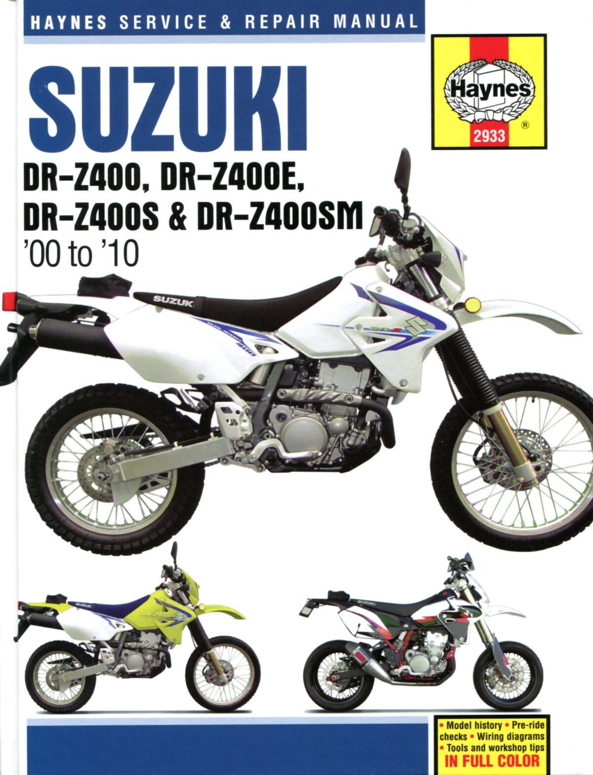 Haynes 9781620922804 - Service Manual For Suzuki Drz400 2000-2004