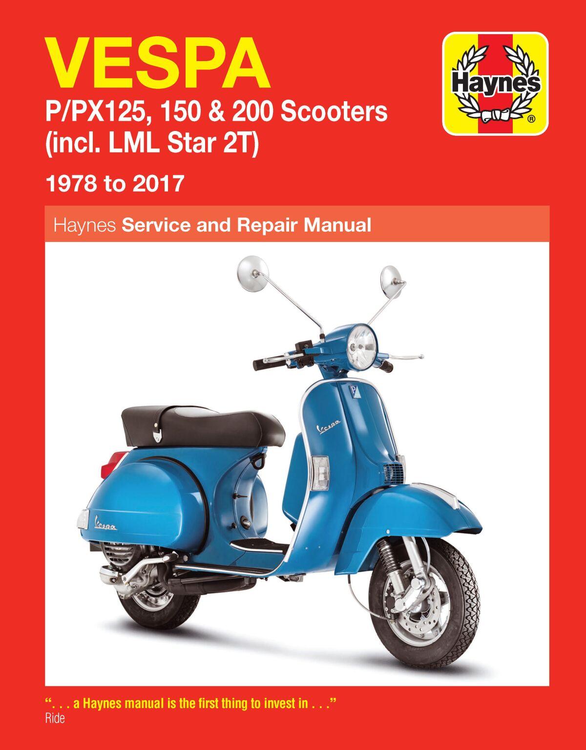 9781785214356 - Haynes Service Manual For Vespa P 125 X 1979-1982