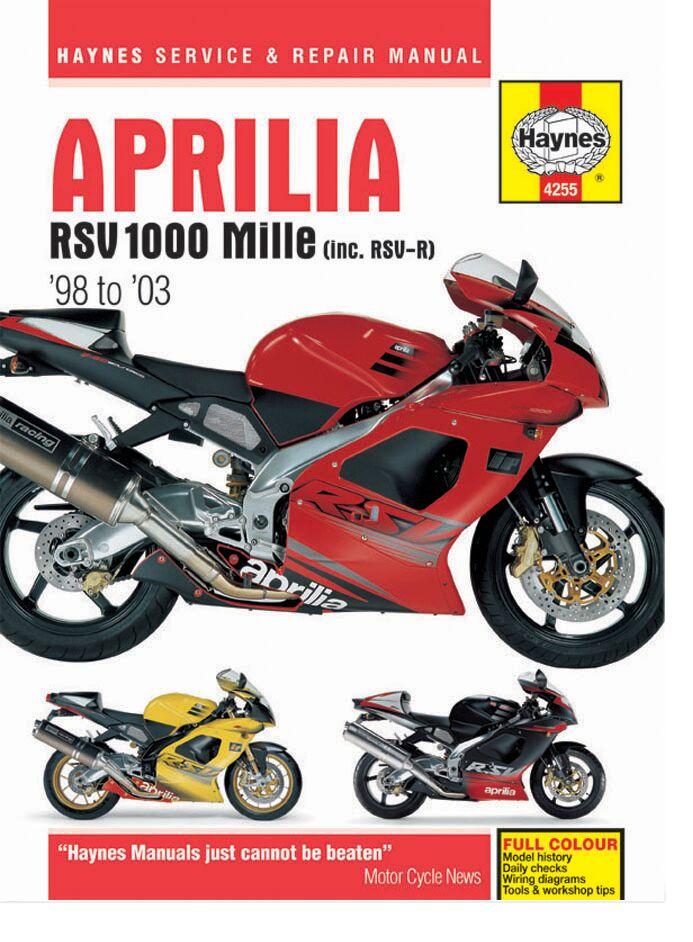 Haynes 9781785212703 - Repair Manual For Aprilia Rsv 1000 1998-2003