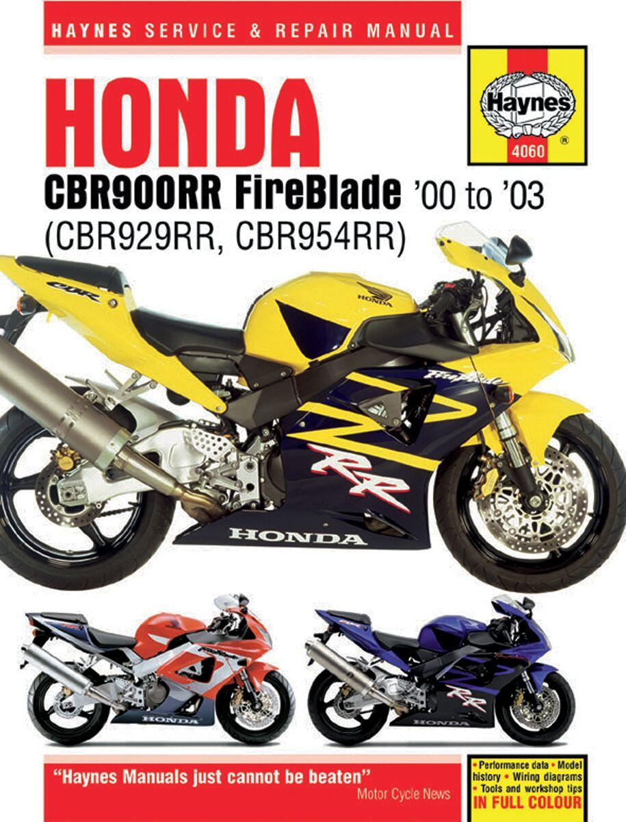 9780857338907 - Haynes Repair Manual For Honda CBR 929 RR 2000-2001