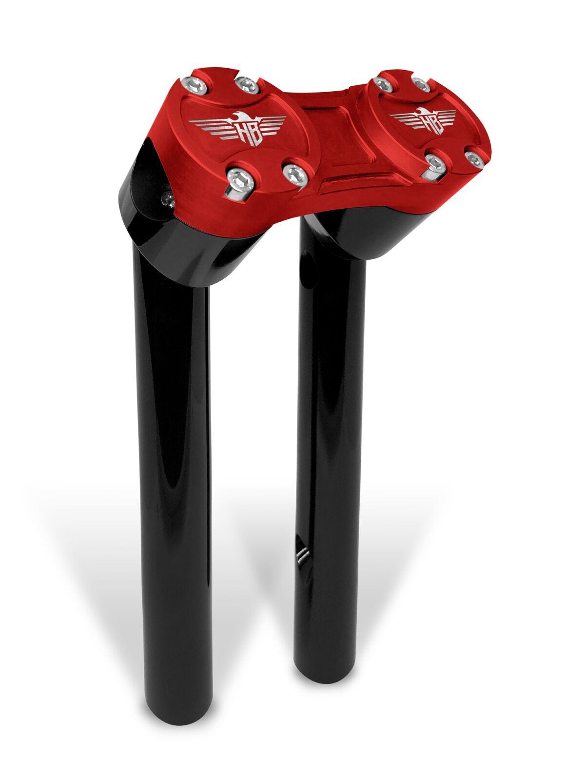 HB-RPB-10-BR - Heinz Bikes Clubstyle Pullback Riser For Harley Davidson FLD1690 2012-2013 25.5 cm (10") - Black/Red