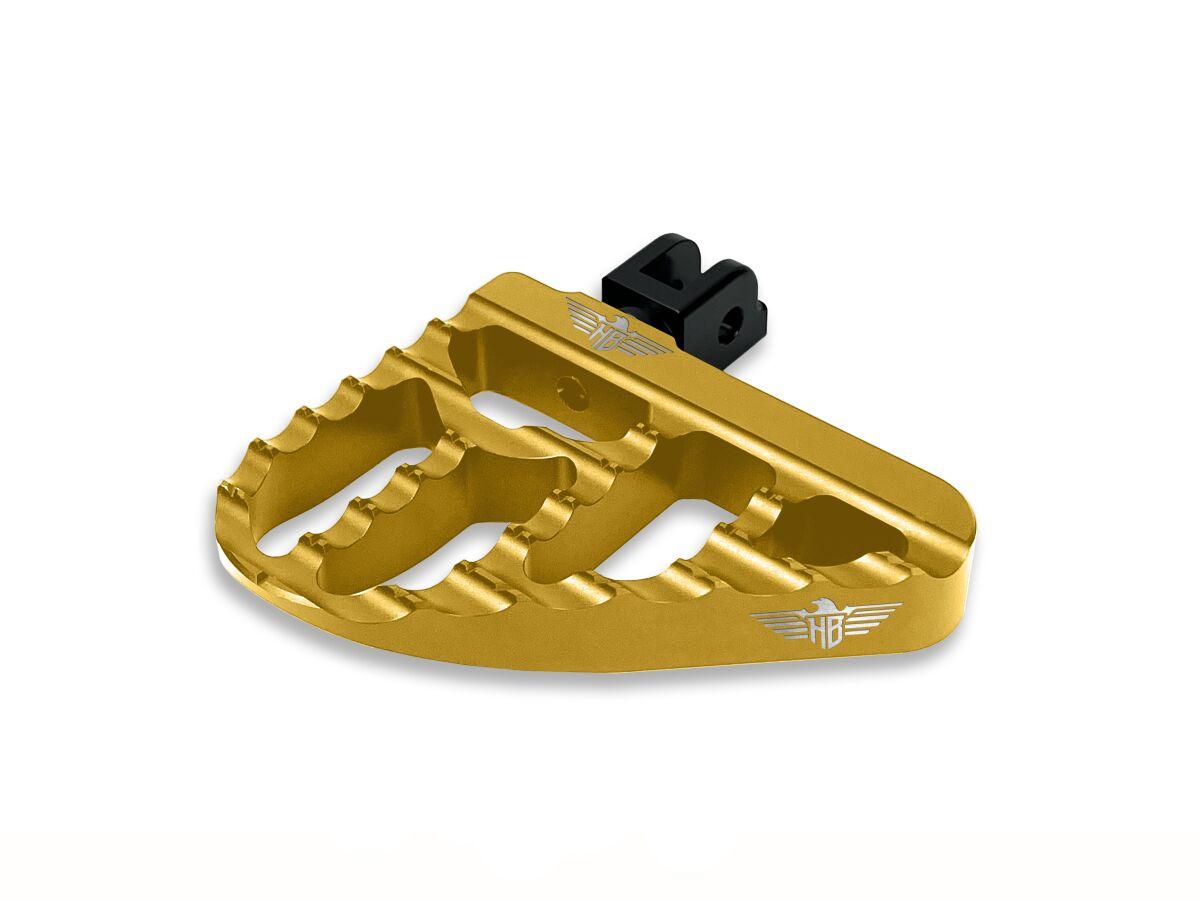 HB-MFBV2-M8P-G - Heinz Bikes Mini Rear Floorboard Footpegs For Harley Davidson FLDE 1750 2018-2020 - Gold
