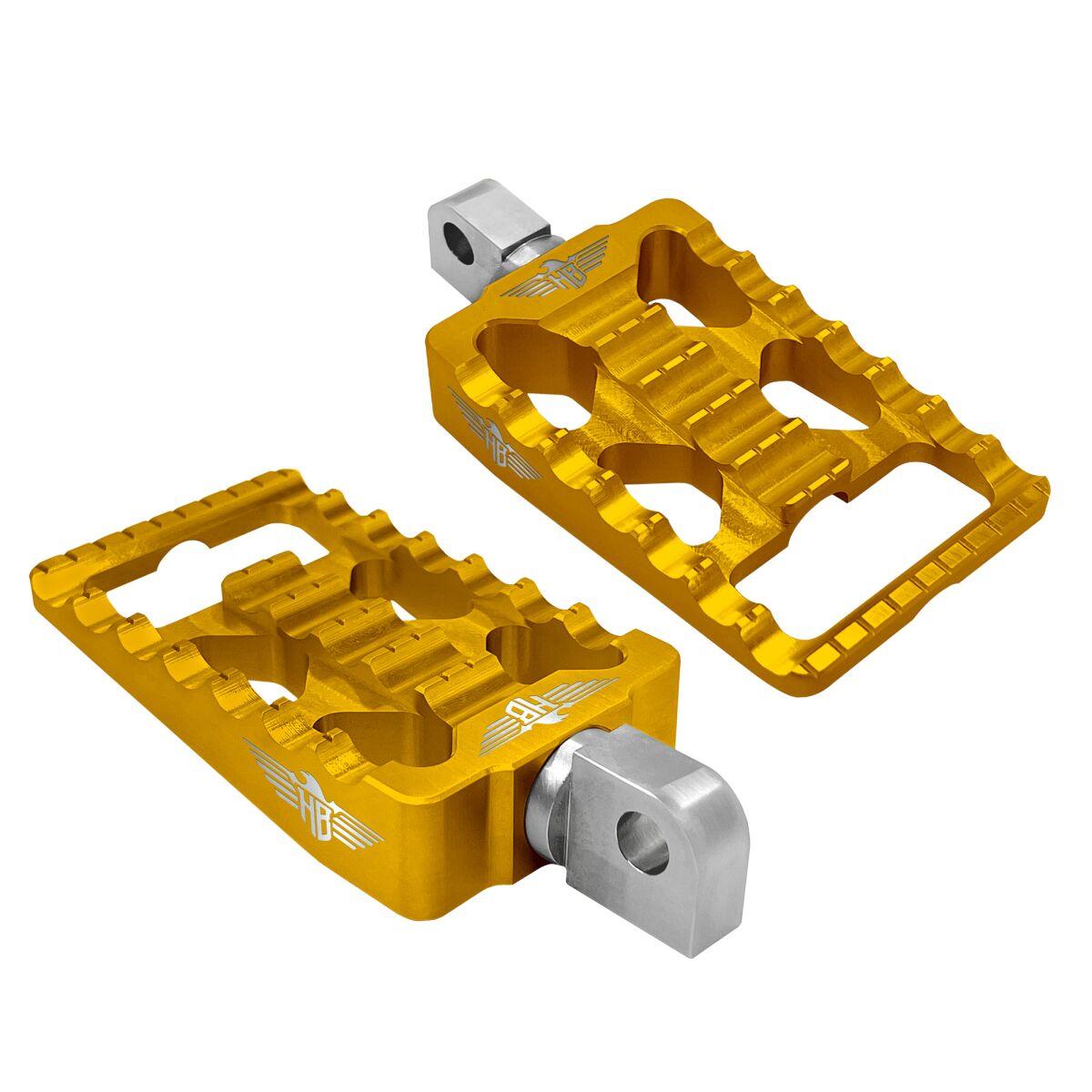 HB-FPV1-MM-G - Heinz Bikes Foot Pegs For Harley Davidson FLD1690 2012-2013 Front or Rear - Gold