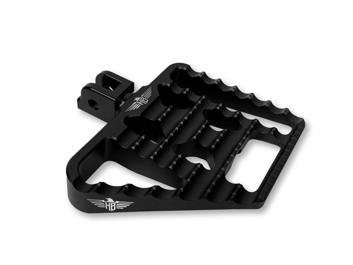 HB-MFBV1-M8P-B - Heinz Bikes Mini Floorboard Passenger Foot Pegs For Harley Davidson FLDE 1750 2018-2020 - Black