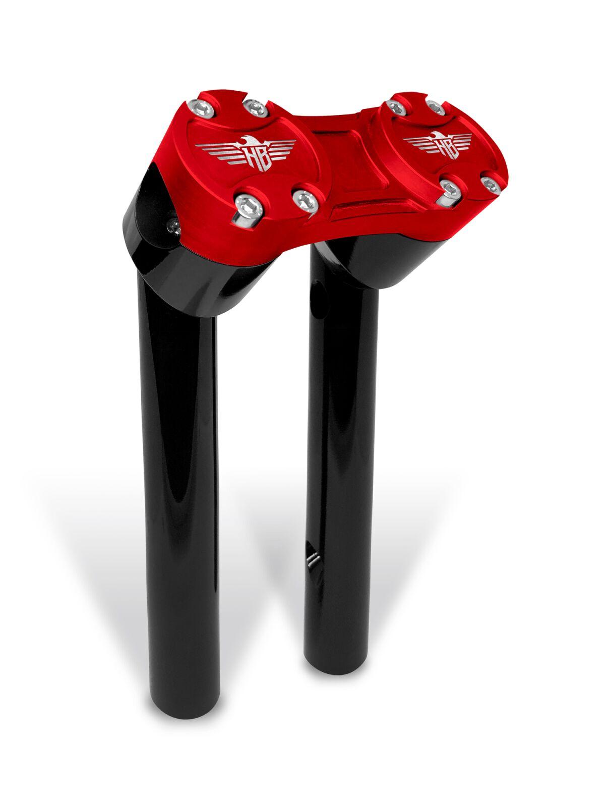 HB-RPB-8-BR - Heinz Bikes Clubstyle Pullback Riser For Harley Davidson FLD 1690 2012-2013 20.5 cm (8") - Black/Red