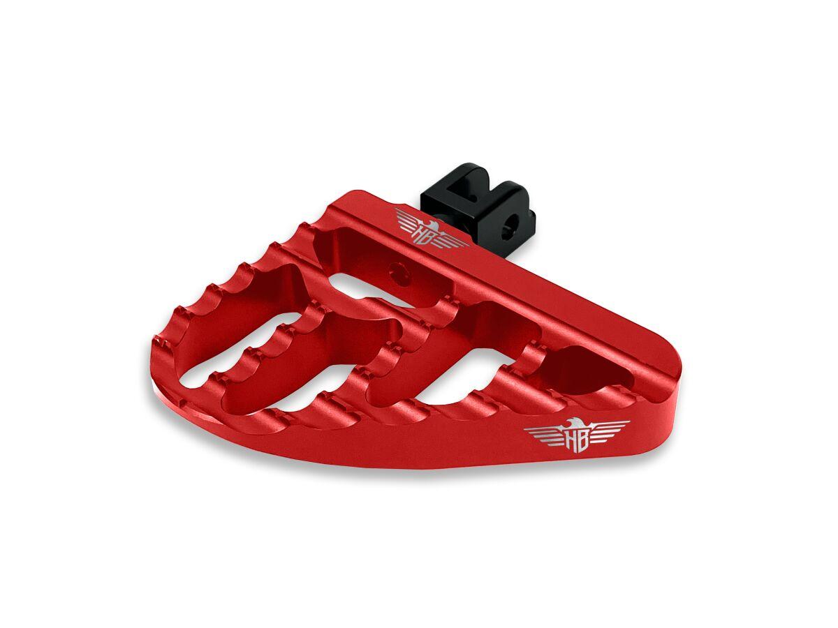 Heinz Bikes Red Hb-Mfbv2-Mm-R - Mini Floorboard Footpegs For Harley Davidson Fld 1690 2012-2013 Fit Front Or Rear