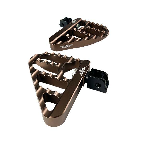 HB-MFBV2-MM-BRO - Heinz Bikes Mini Floorboard Footpegs For Harley Davidson FLD 1690 2012-2013 Fit Front Or Rear - Bronze