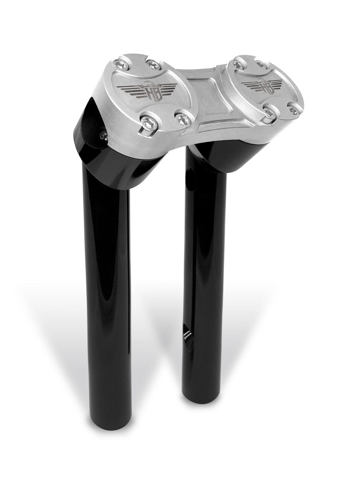 HB-RPB-8-BS - Heinz Bikes Clubstyle Pullback Riser For Harley Davidson FLD 1690 2012-2013 20.5 cm (8") - Black/Silver