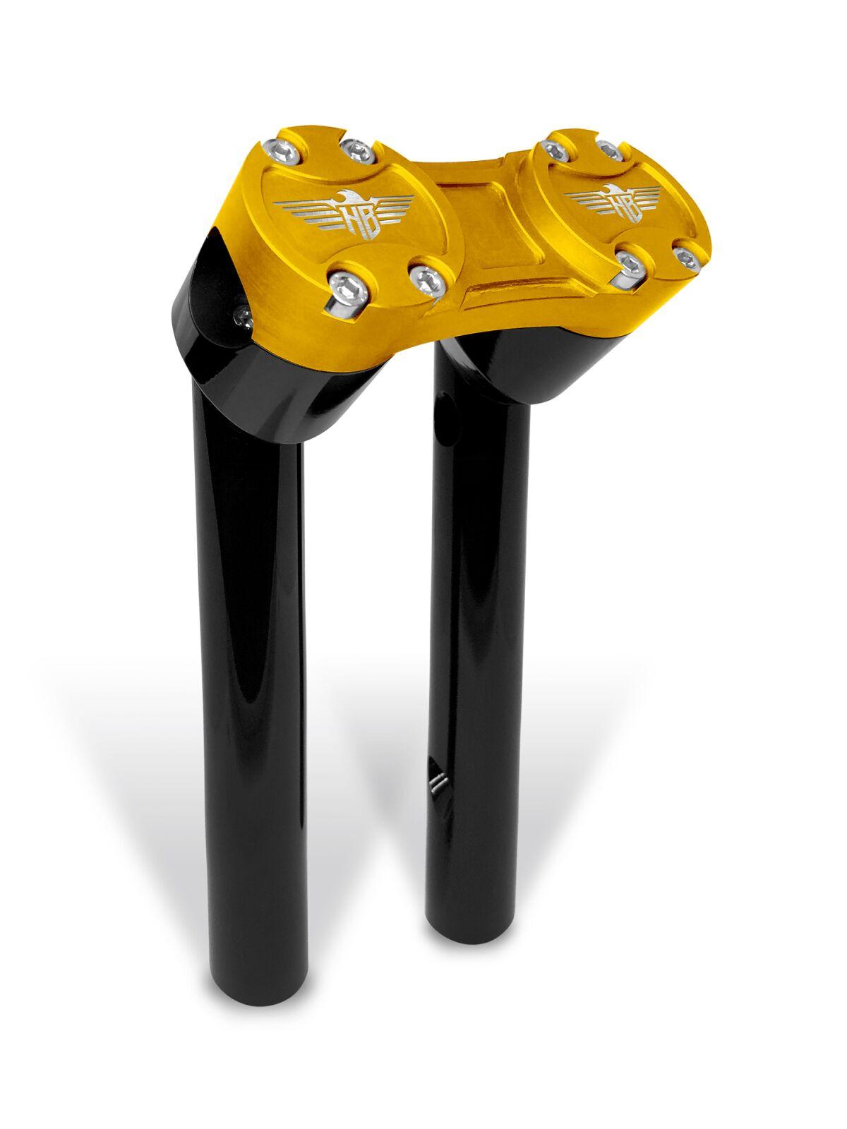 HB-RPB1-8-BG - Heinz Bikes Clubstyle Pullback Riser For Harley Davidson FLD1690 2012-2013 20.5 cm (8") - Black/Gold
