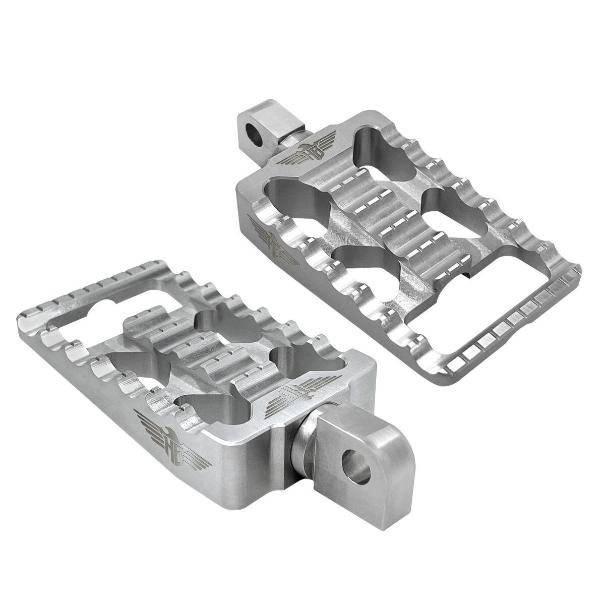 HB-FPV1-M8P-S - Heinz Bikes Foot Pegs For Harley Davidson FLDE1750 2018-2020 Rear - Silver