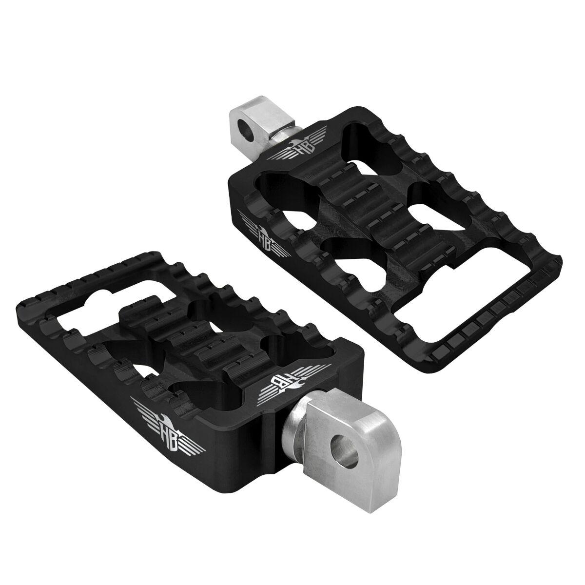 HB-FPV1-MM-B - Heinz Bikes Foot Pegs For Harley Davidson FLD1690 2012-2013 Front or Rear - Black