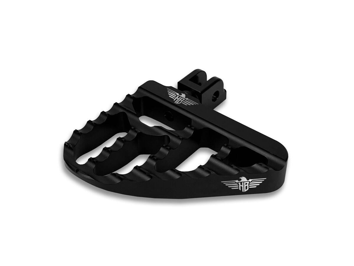 HB-MFBV2-MM-B - Heinz Bikes Mini Floorboard Foot Pegs For Harley Davidson FLD 1690 2012-2013 Fit Front Or Rear - Black