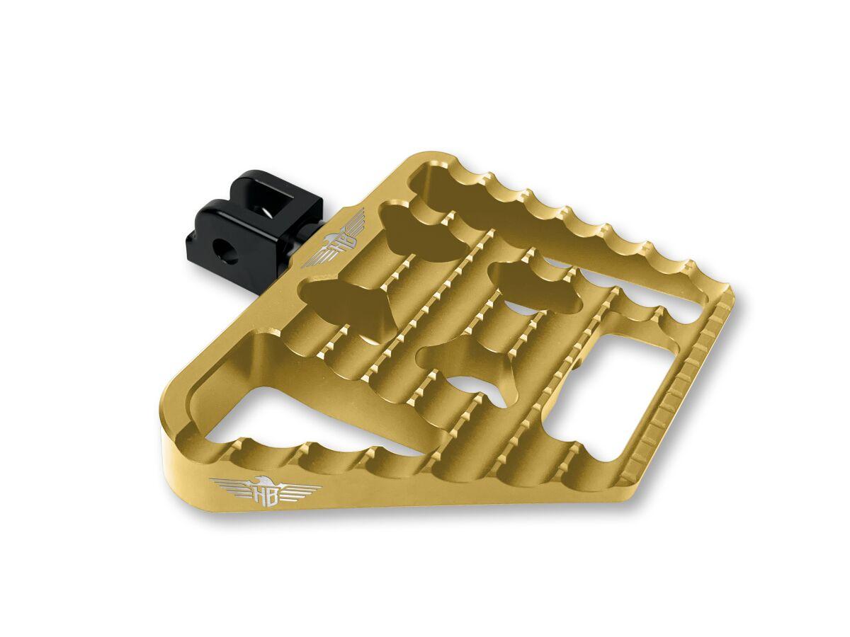 Heinz Bikes Gold Hb-Mfbv1-M8p-G - Mini Floorboard Passenger Foot Pegs For Harley Davidson Flde 1750 2018-2020